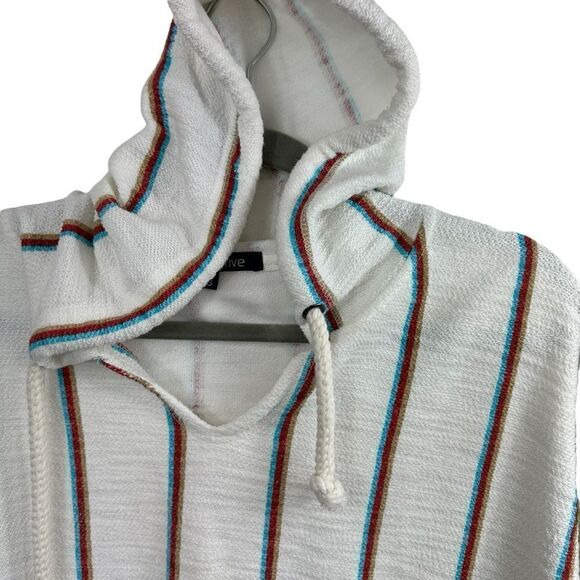 Ocean Drive Striped Terry Cloth Beach Hoodie Poncho, Small - Picture 4 of 9